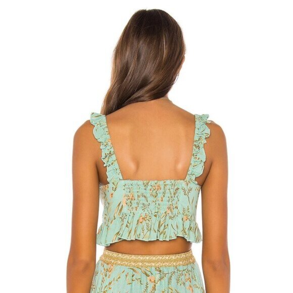 Spell Maisie Vintage Turquoise Top High low Skirt Set Top Small Skirt XS b140E - Picture 7 of 8